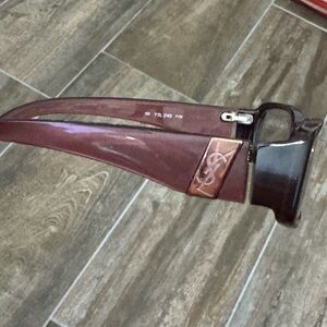 Yves Saint Laurent Black and Bronzed Brown Glasses